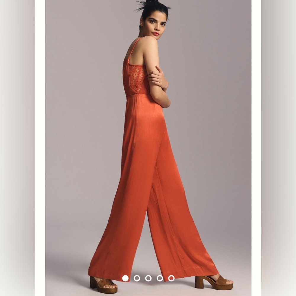 Like new ANTHROPOLOGIE Silky Jumpsuit 14 tall